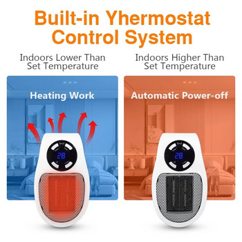 Мини нагревател Домашен Малък вентилатор за горещ въздух Мощен по-топъл електрически нагревател Зимен офис Многофункционален нагревател Отопление с нисък шум