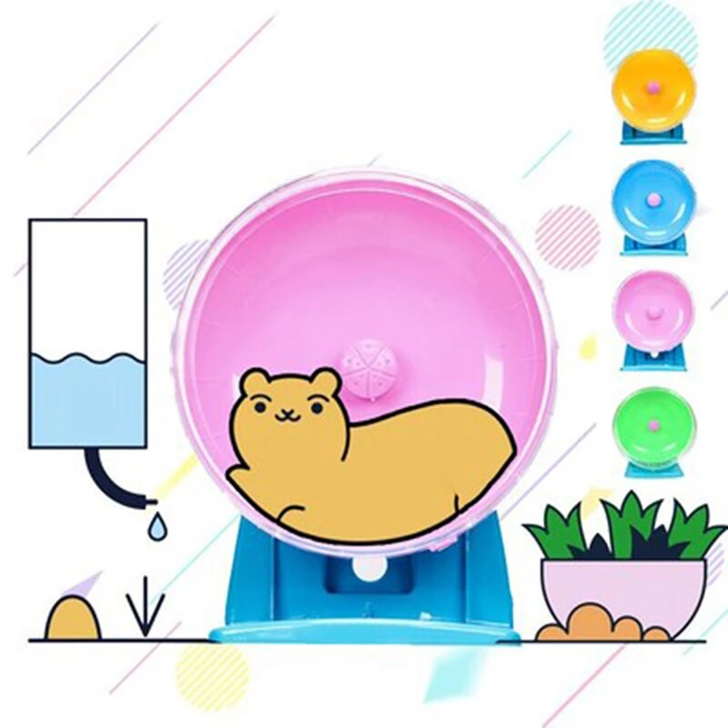 Hamstri ratas Väikeste loomade jooksukettaga mänguasjad armsad plastikust sörkimisrattad