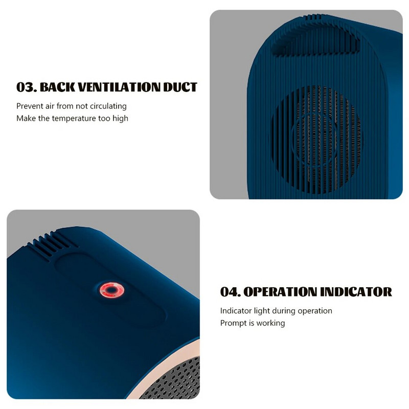 Pārnēsājami ventilatora sildītāji Ātras sildīšanas mobilie sildītāji ar 2 jaudas līmeņiem iekštelpu āra ventilatora sildītājam Eiropas un Amerikas 230v