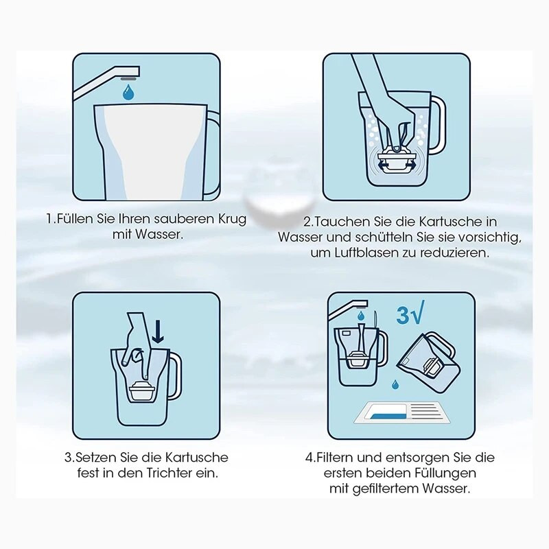 3 csomag vízszűrő patron fehér vízszűrő Háztartási vízszűrő Maxtra kompatibilis