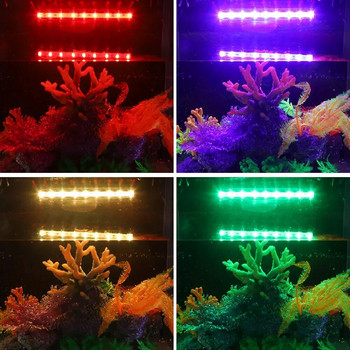 RGB Осветление за аквариум 18-57cm Лампа за гмуркане с дистанционно управление Цветна лампа 90-260v лампа за растения Важен аквариум за амфибия