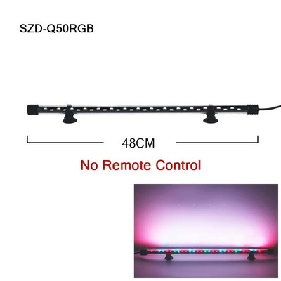 RGB akvariumo šviesa 18-57cm Nuotolinio valdymo nardymo lempa Spalvinga lempa 90-260v lempa augalams Žuvų rezervuaras būtinas amfibijai