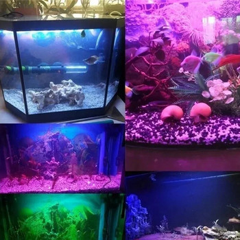 Аквариумни аквариуми LED цветна светлина EU/US Plug Потопяема водоустойчива лентова лампа Потопяемо осветление Декорация на резервоар