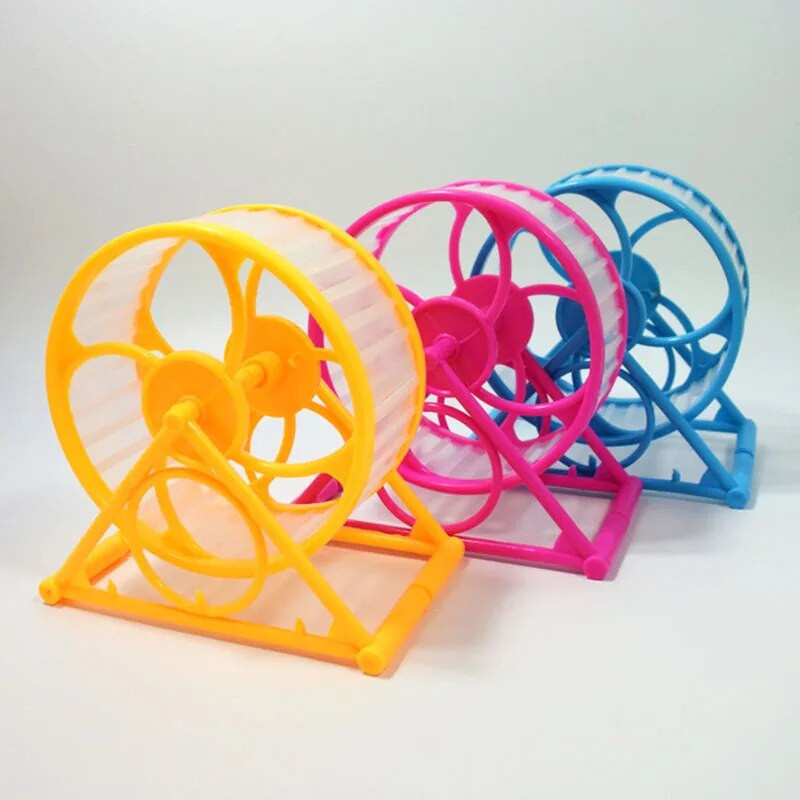 1 izmēra plastmasas mazs mājdzīvnieku kāmju sporta skriešanas ritenis Rotaļlieta Žurka Vingrošanas Rotaļlietas Kāmju būris Aksesuāri Mazo dzīvnieku piederumi Rueda