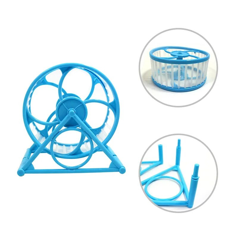 1 izmēra plastmasas mazs mājdzīvnieku kāmju sporta skriešanas ritenis Rotaļlieta Žurka Vingrošanas Rotaļlietas Kāmju būris Aksesuāri Mazo dzīvnieku piederumi Rueda