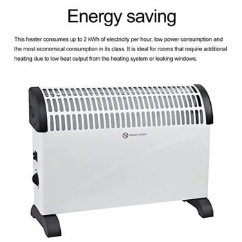 Intelligent Heater Electric Convector Heater 2000W Κινητό φορητό εξοικονόμηση ενέργειας Οικιακή χρήση Λευκοί θερμάστρες ΕΕ με θερμοστάτη