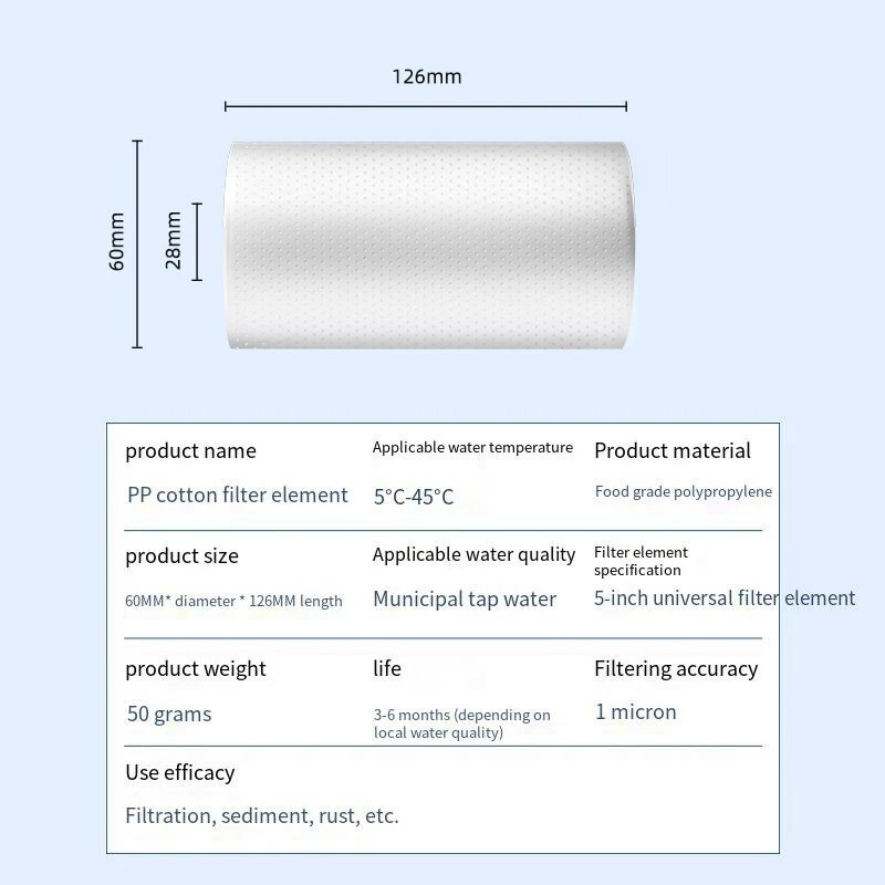 10 hüvelykes univerzális nagy zsírpatron PP pamut UDF aktív szén blokkolva a vízszűrő rendszerhez