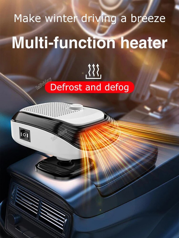 Automobilio atitirpinimo priekinio stiklo šildytuvas 12V/24V 2 viename šildymo/aušinimo ventiliatorius, skirtas automatiniam langų aprasojimui su greitu šildymu sunkvežimio visureigiui
