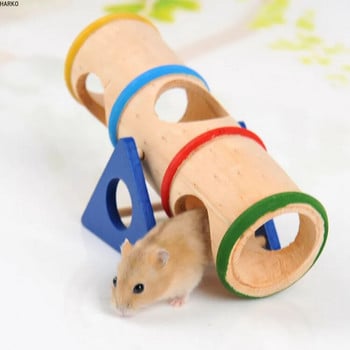 Παιχνίδια χάμστερ Ξύλινα πολύχρωμα αστεία τραμπάλα Ποντίκι Chinchilla Gerbil Hedgehog Cage House Αξεσουάρ για κατοικίδια Άρθρα για κατοικίδια