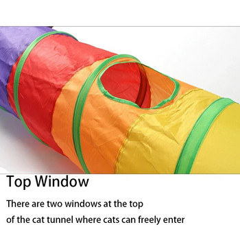 Cat Tunnel Tube Сгъваеми играчки за котки Kitty Training Интерактивна забавна играчка Tunnel Bored for Puppy Kitten Pet Supplies Котешки аксесоари