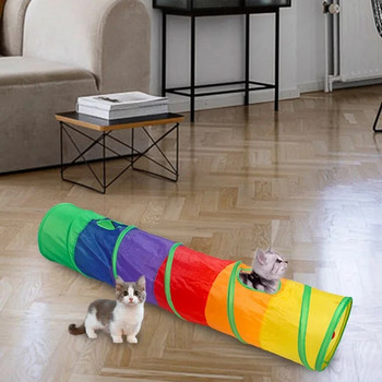Cat Tunnel Tube Foldable Cat Toys Kitty Training Διαδραστικό Fun Toy Tunnel Bored for Puppy Kitten Pet Supplies Αξεσουάρ για γάτες