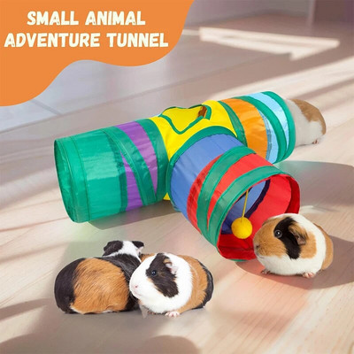 Hamster Toy Mouse Tunnel Tunnel ινδικού χοιριδίου Μικρό παιχνίδι με ζώα Παιχνίδι χάμστερ Πτυσσόμενο παιχνίδι σήραγγα για κατοικίδια προμήθειες