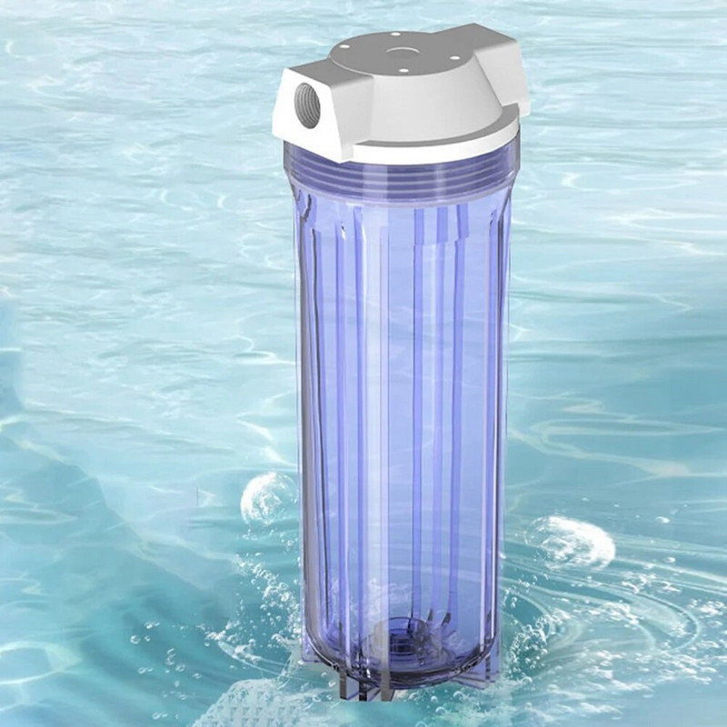 10 collu priekšfiltra ūdens filtra pudele, sprādziendroša pudele, ūdens filtra daļu savienotājs G1/2 collu saskarnes filtra apvalks