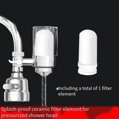 304 nerūdijančio plieno vandens filtro maišytuvas, chloro pašalinimas, su vandens filtro kasete