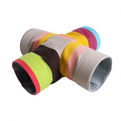 Maza mājdzīvnieka krāsaina tuneļa rotaļlieta 4 veidu varavīksnes pundurtruša ligzda Jūrascūciņa vāvere mājdzīvnieku urbuma caurums Jautra tuneļa kāmja tuneļa rotaļlieta