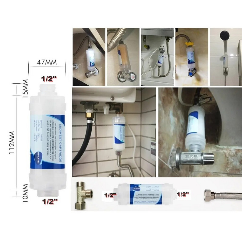 5 colių IŠANKSTINIS FILTRAS Vandens valytuvas filtras Oro plovimo mašina Vandens filtro kasetė PP medvilnės vandens čiaupo dušo filtras namams