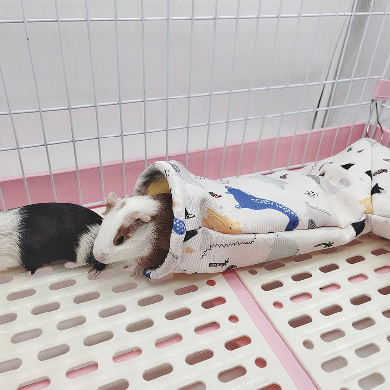 Tunel pentru ascunderea cobaiului pentru animale de companie, cu inel modelat din acril, țesătură din catifea de cristal, clip interior, accesorii pentru case de iepure de cobai