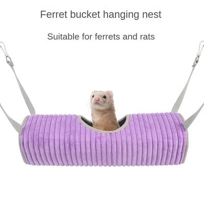 Ferrets, Small Pets, Cylinder Hammocks, Sleeping Nests, Warm Hamster Tunnels, Plush Nests in Winter
