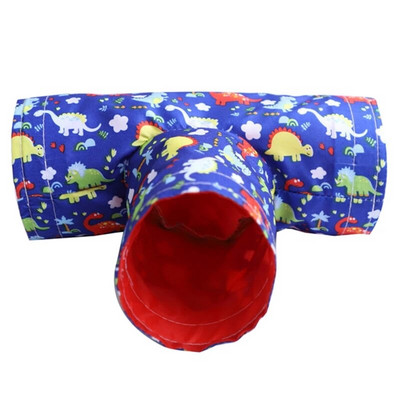 Collapsible 3 Way Hamster for Play Tubes High Quality Material-Soft and Comfortable Collapsible and Portable T-Shape Tun