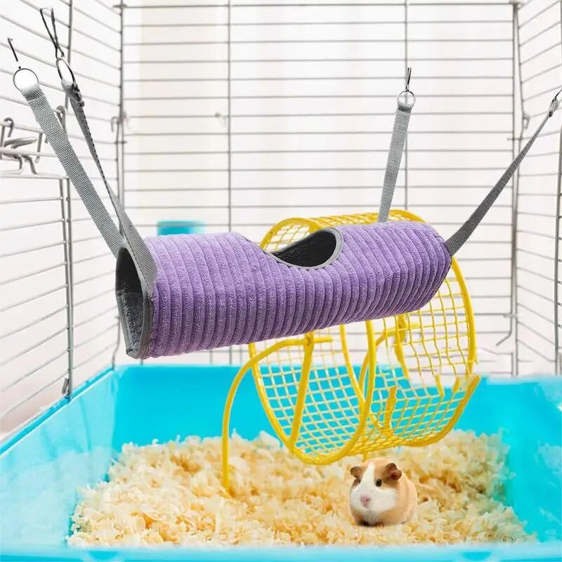 Αιώρα για αρουραίους Διπλό χοντρό βελούδινο ζεστό κρεβάτι για φωλιά σπιτιού χάμστερ Υπνόσακος κρεμαστά κρεβάτια δέντρων Κλουβί με ινδικό χοιρίδιο με χάμστερ