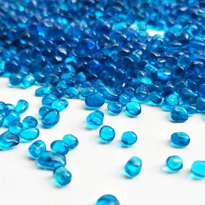 50g Natūralus akvariumo papuošimas Akmens spalvos Akmeninis akmenukas žuvų rezervuarui Jūros mėlynas stiklas smėlio akmuo 0rnaments