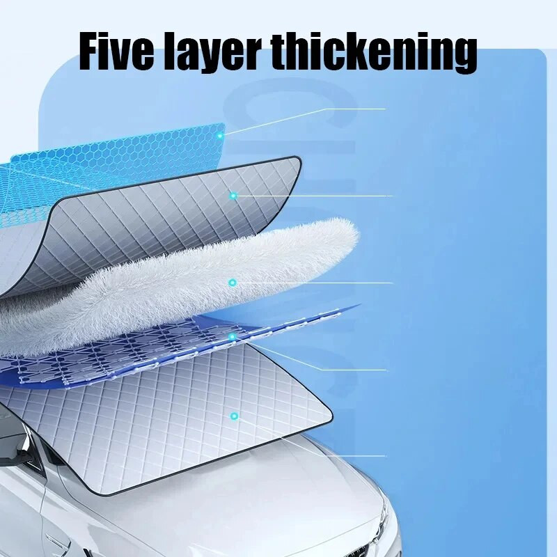 Frissítés mágneses autós napvédő hóvédő burkolat szélvédő napernyő az autók vízálló első szélvédőjéhez, jég elleni fagyvédő burkolatokhoz