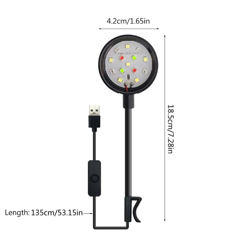 Lămpi cu led pentru acvariu pentru acvariu, cu clemă, cu led, lumini mici, pentru acvariu, pentru acvariu, de apă dulce, pentru peisaj, rezistente la apă