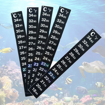5 τμχ Θερμόμετρο ενυδρείου δεξαμενής ψαριών Αυτοκόλλητο θερμοκρασίας Αξεσουάρ ενυδρείου Ψηφιακό ραβδί διπλής ζυγαριάς υψηλής ποιότητας ανθεκτικό