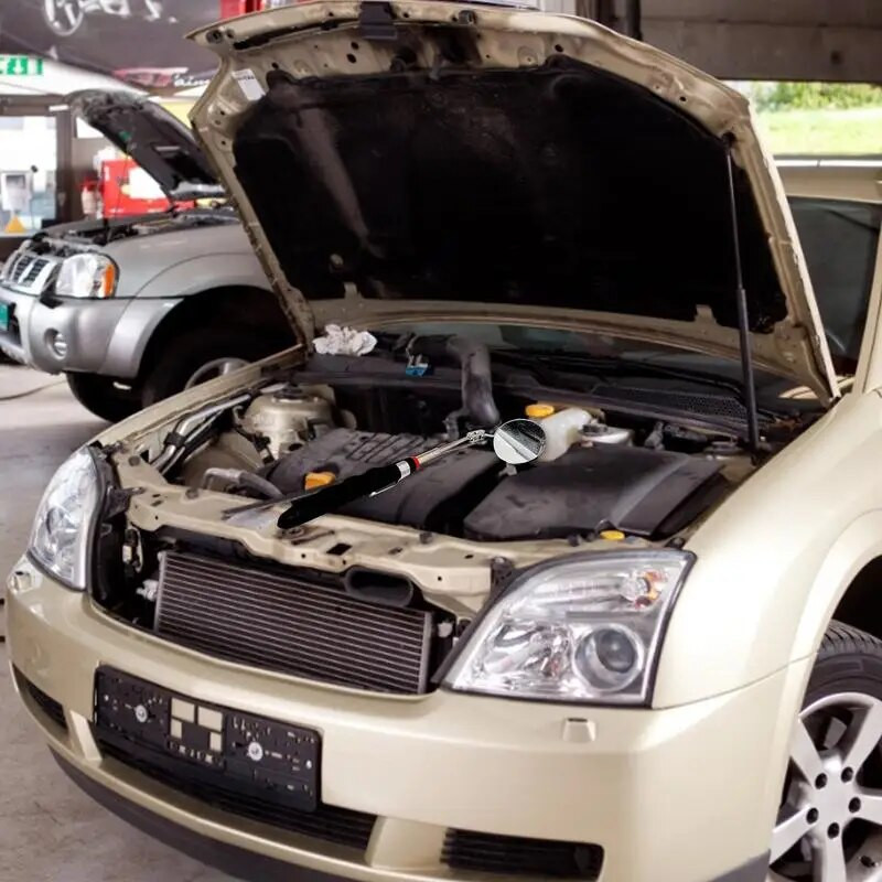 Magnētiskā teleskopiskā savācēja rīks apaļš un kvadrātveida 360 grozāms regulējams pārbaudes spogulis teleskopisks elastīgs LED magnētisks