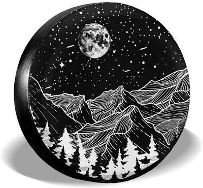 cozipink Moon and Star Camping rezerves riepas COVER Riteņu aizsargi pret laikapstākļiem Universāls piekabes Rv SUV kravas automašīnai C