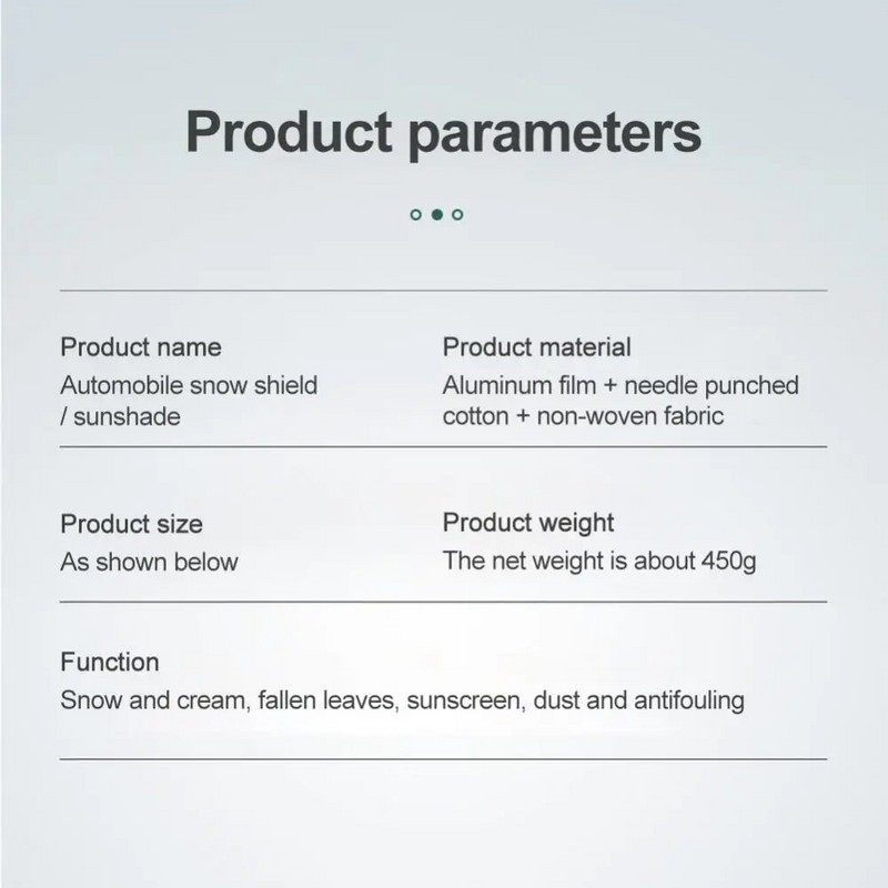 Uv Protector Effective Thickened Material Sun Protection Εύκολη εγκατάσταση Κάλυμμα παρμπρίζ με προστασία από χιόνι και πάγο Κομψό