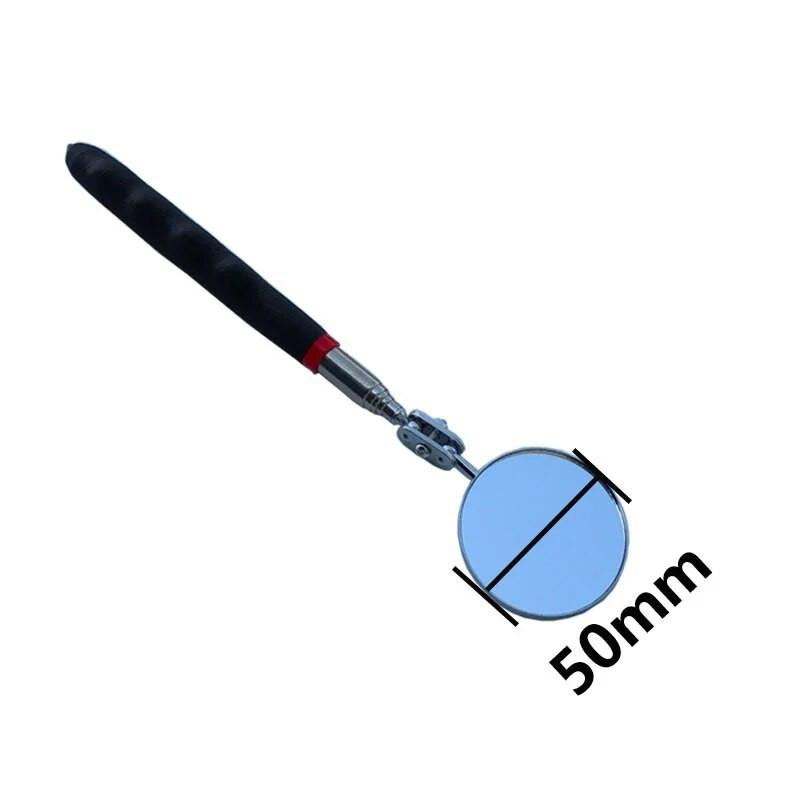 360 ievelkams teleskopiskais apskates noteikšanas objektīvs, apaļš spogulis, sudraba kabatas klipsis Jaunas automašīnas instrumenti, pagarināms DIY rīks