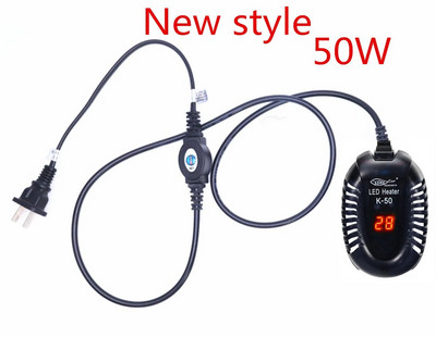 Mazo zivju tvertnes mini sildītājs zema ūdens līmeņa bruņurupuču tvertnes LED digitālā displeja sildītājs automātiska temperatūras sprādziendroša apkure