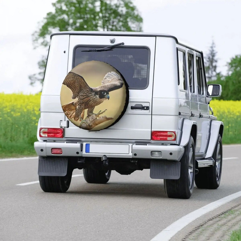 Peregrine Falcon Birds Navlaka za rezervni kotač Univerzalna prikladna za Jeep Mitsubishi 4WD SUV Prilagođena zaštita za gume automobilskih inča