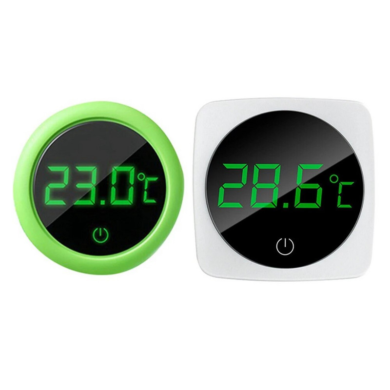 Akvārija pašlīmējošais termometrs LCD digitālais zivju tvertņu mini termometrs liela ekrāna monitors terārija temperatūras mērītājs 0-60 ℃