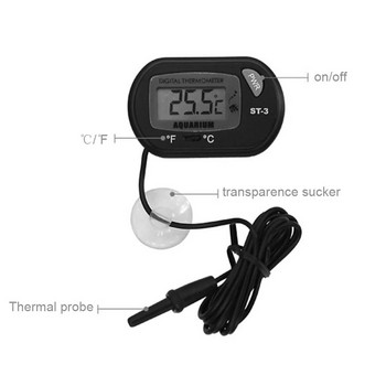 Fish Tank Цифров термометър за аквариум Вендуза Водомер за температура на аквариума Високопрецизен аквариум Консумативи за домашни любимци
