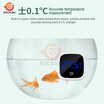 Θερμόμετρο Δεξαμενής Ψαριών Υψηλής ακρίβειας Led Ψηφιακή Οθόνη Ηλεκτρονικό Ενυδρείο Θερμόμετρο Μετρητής Μετρητής Με μπαταρία