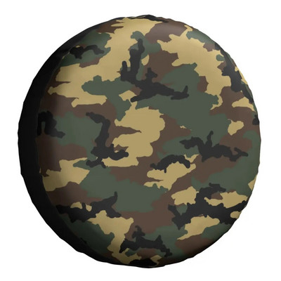 Woodland Camo tartalék gumiabroncs védőtok Jeep Military Army terepszínű autó kerékvédőhöz Tartozékok 14" 15" 16" 17"