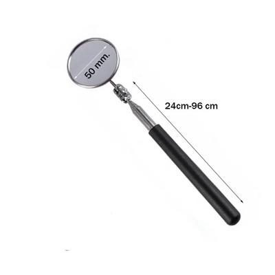 Ievelkams zem automašīnas pārbaudes spogulis teleskopiskā apskates noteikšanas lēca apaļais spogulis mehāniķis automašīnas remonta rīki piederums