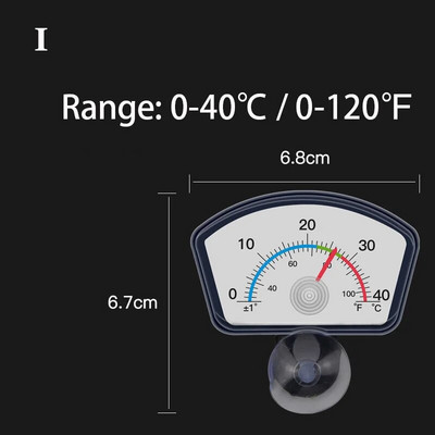 Akvārija termometrs zivju tvertnes iegremdējamā stikla termometra piederumi ūdens temperatūras mērīšanai, ūdensizturīgs piesūceknis