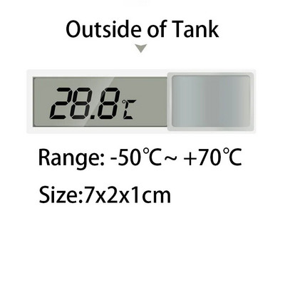 Akvārija termometrs zivju tvertnes iegremdējamā stikla termometra piederumi ūdens temperatūras mērīšanai, ūdensizturīgs piesūceknis