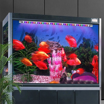 Лампа за аквариум LED широкоъгълна водоустойчива лампа за аквариум Потопяема RGB лампа за декорация на аквариум с висока яркост Plant Grow 60-70CM