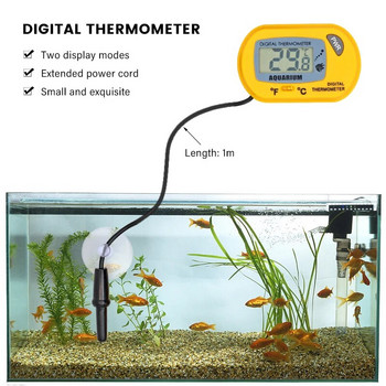 1 бр. Цифров LCD цифров аквариумен термометър, температура, водомер, детектор за температурата на аквариума, аларма за риба, консумативи за домашни любимци, инструмент за аквариум