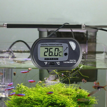 1/2/3PCS Ηλεκτρονικό θερμόμετρο Μίνι Εργαλεία μέτρησης θερμοκρασίας Υποβρύχια Δεξαμενή Ψαριών Οθόνη LCD ακριβείας για ενυδρείο