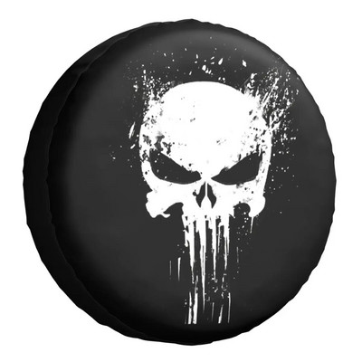 Skeleton Skull atsarginių ratų padangos dangtelio dėklo maišelis, skirtas Jeep Pajero sunkiojo metalo dulkėms atspariems transporto priemonių priedams