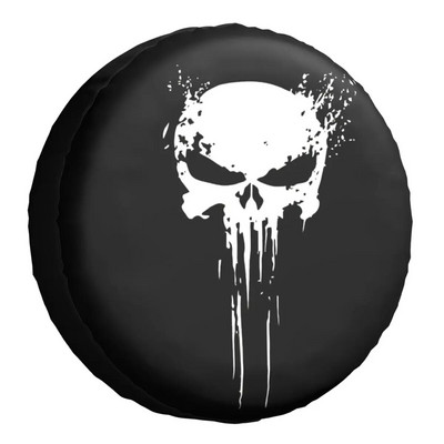 Skeleton Skull atsarginių ratų padangos dangtelio dėklo maišelis, skirtas Jeep Pajero sunkiojo metalo dulkėms atspariems transporto priemonių priedams