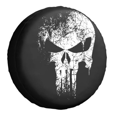 Skeleton Skull atsarginių ratų padangos dangtelio dėklo maišelis, skirtas Jeep Pajero sunkiojo metalo dulkėms atspariems transporto priemonių priedams