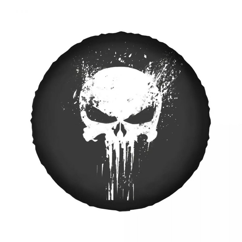 Θήκη θήκης θήκης για κάλυμμα ελαστικού Skeleton Skull Skull για ανταλλακτικό τροχό για αξεσουάρ οχημάτων Jeep Pajero Heavy Metal με προστασία από τη σκόνη