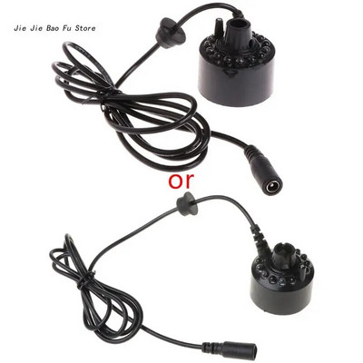 Mini Foggersi udumasin 12 LED-valgustusega veetiigi aia purskkaev Fogger siseruumides väljas purskkaevu udumasin