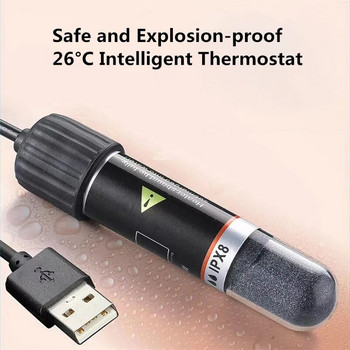 1 БР. 10 W USB мини нагревател за аквариум 26 градуса потопяем малък аквариум с постоянна температура Температурен регулатор